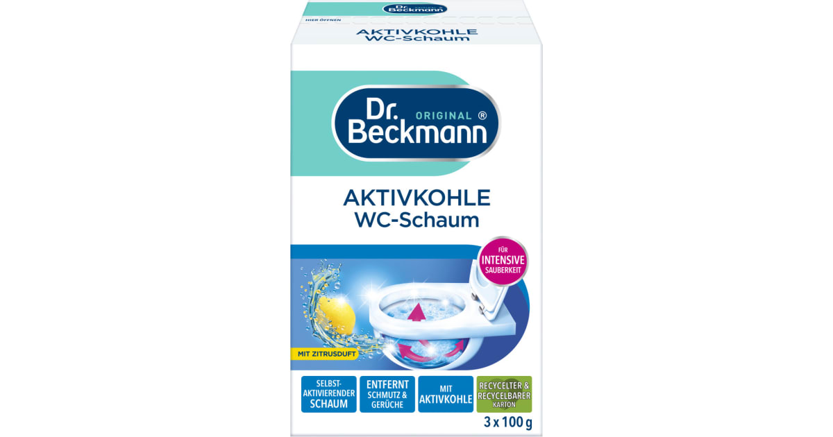 Dr. Beckmann Aktivkohle WC-Schaum 3er-Packung