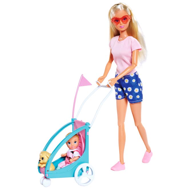 Steffi Love - Puppe mit Fahrrad und Anhänger - 2-in-1