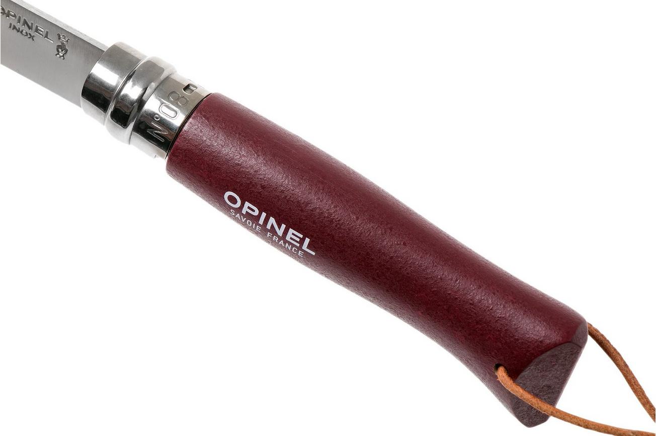 Opinel zakmes Trekking No. 08RV zakmes, Burgundy