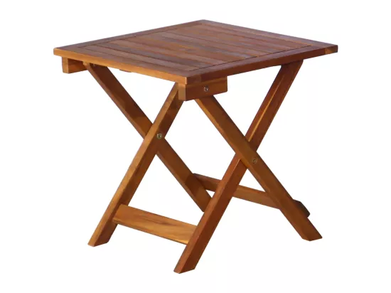 Chaises longues 2 pcs avec table et coussins Acacia solide