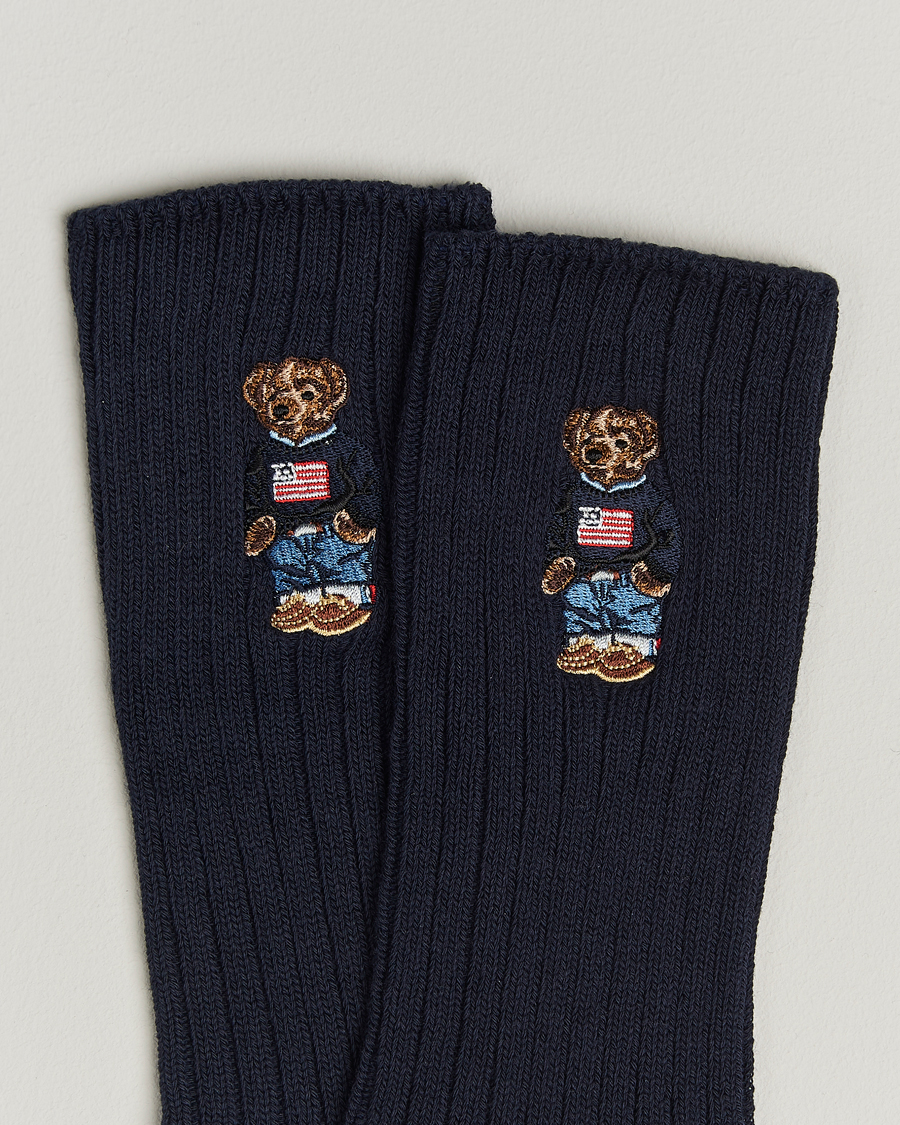 Polo Ralph Lauren Embroidered Bear Crew Sock Navy