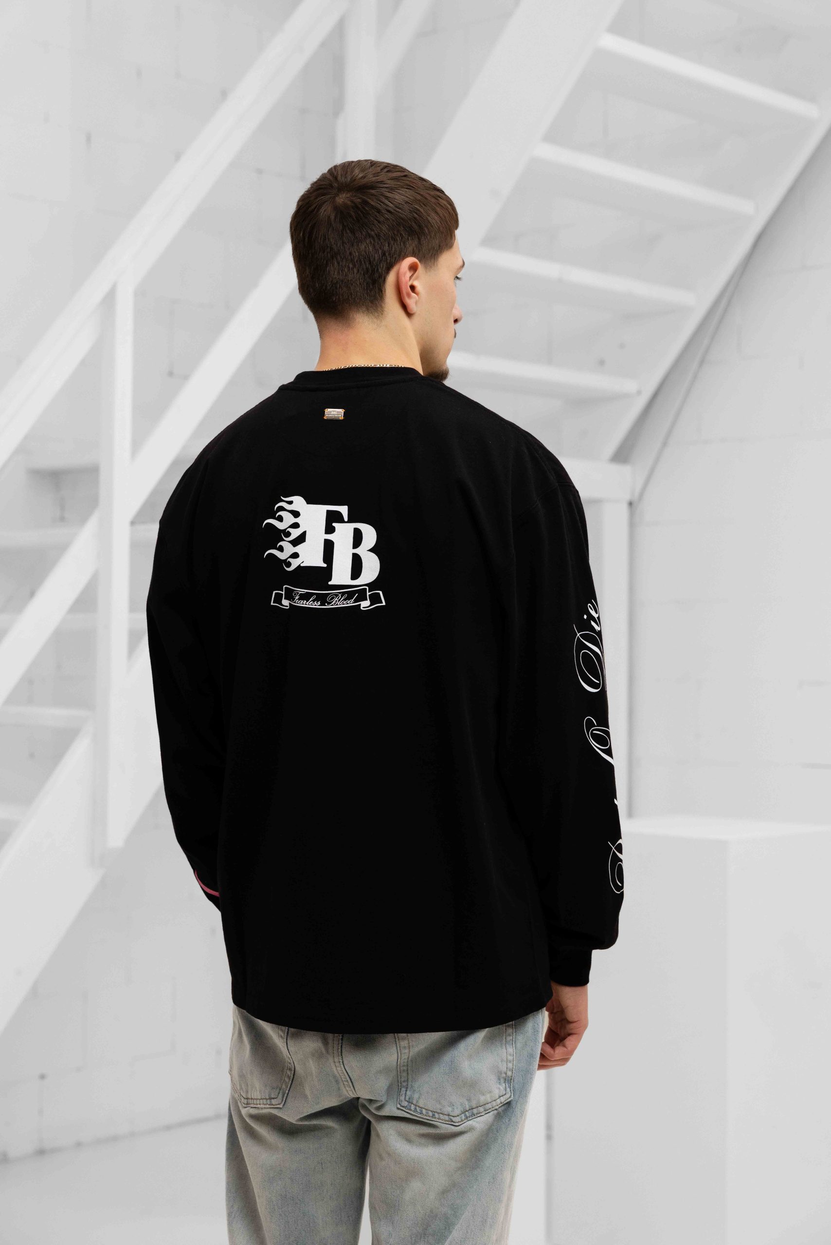 Fearless Blood Gino Longsleeve Shirt Heren Zwart