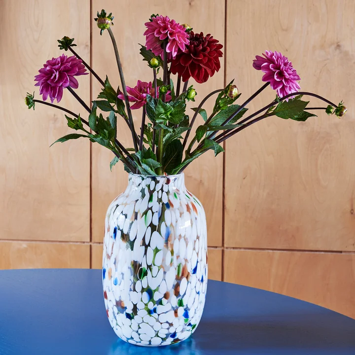 HAY - Splash Vase M, Ø 14,3 x H 22,2 cm, blue
