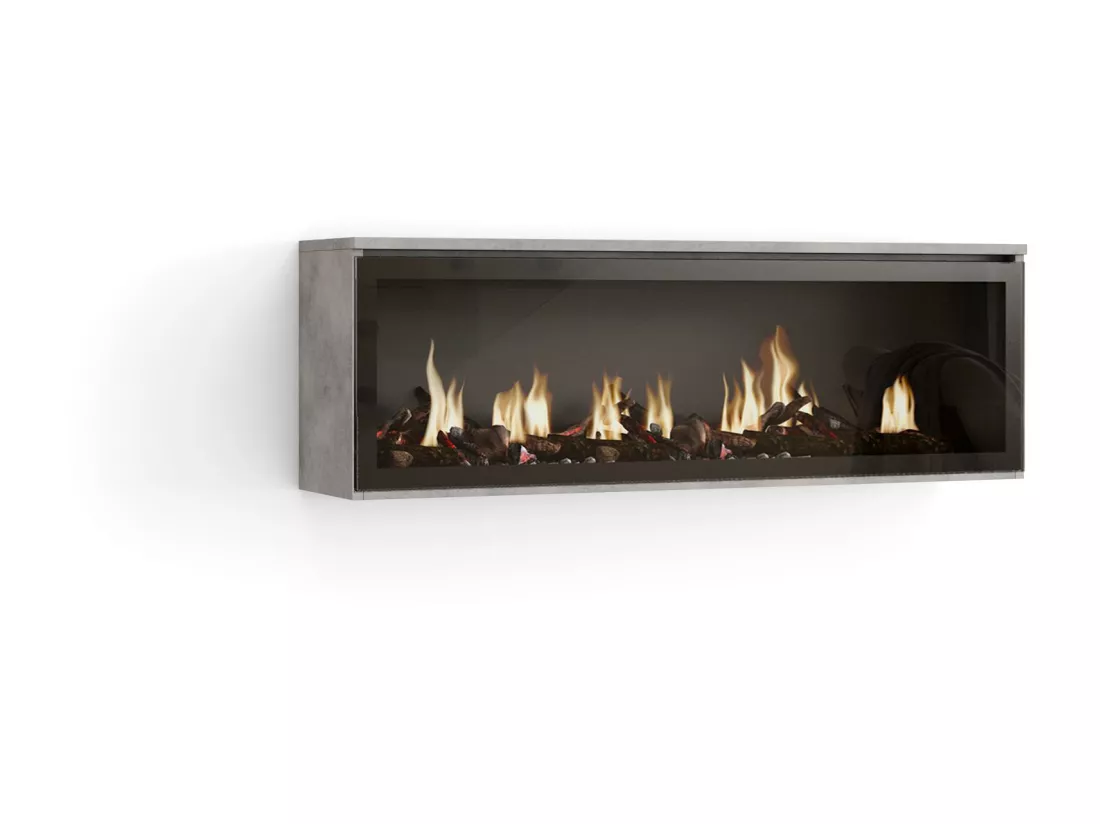 Cheminée électrique LED, 107x38x25cm, Salon - Salle à manger, Cheminée électrique