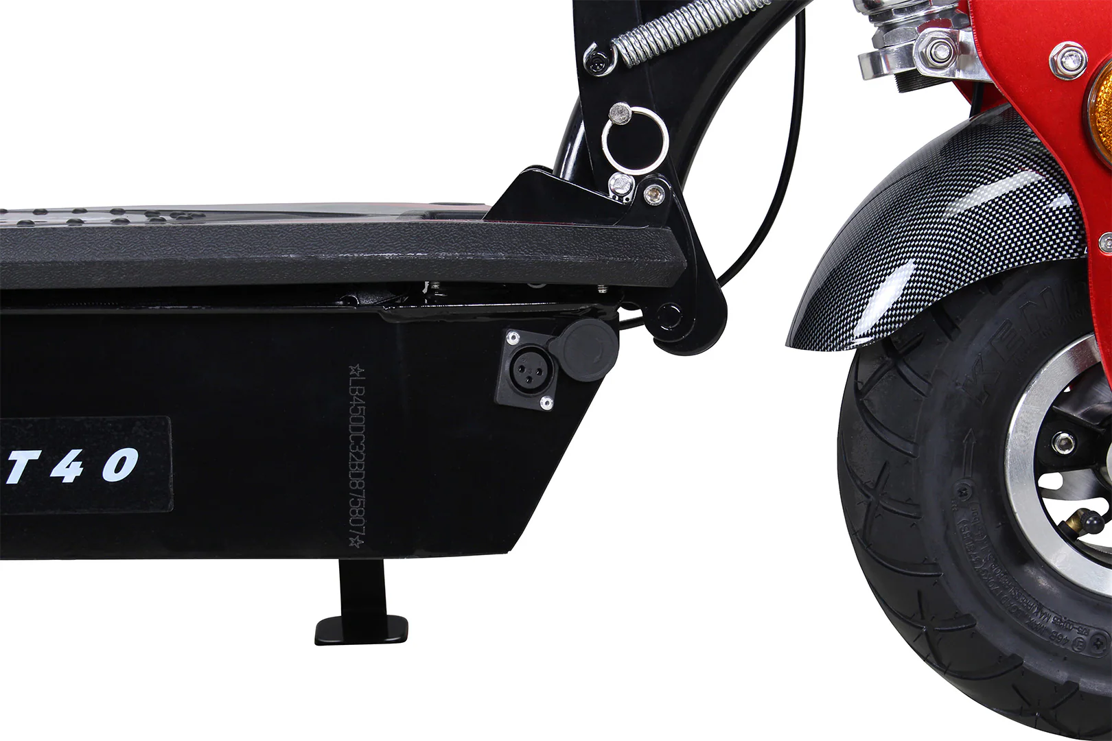 eFlux Street 40, E-Scooter mit Straßenzulassung, 35 km/h, 800 Watt, mit Sitz, Gepäck-Korb, klappbar (Schwarz)