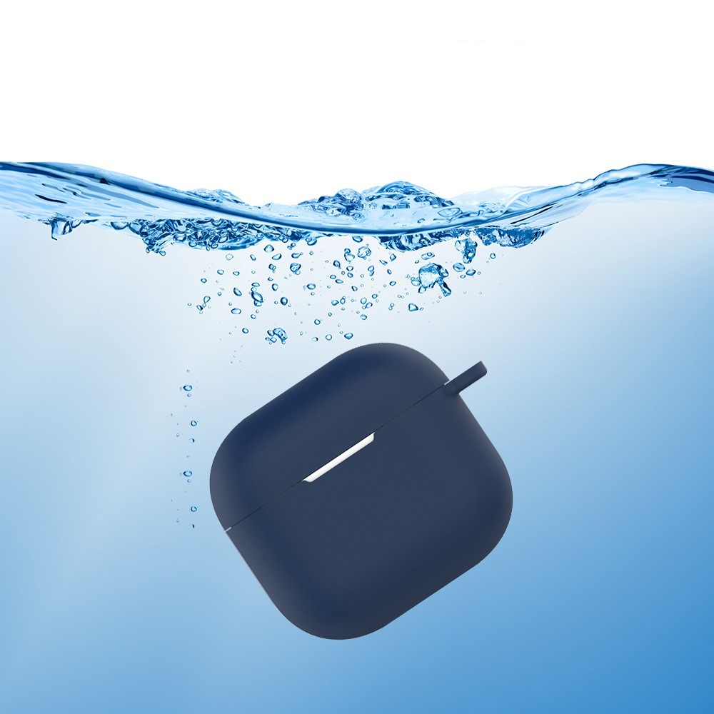 AirPods 4 Silikon Schutzhülle Abdeckung mit Karabinerhaken - Petrol (Matt)