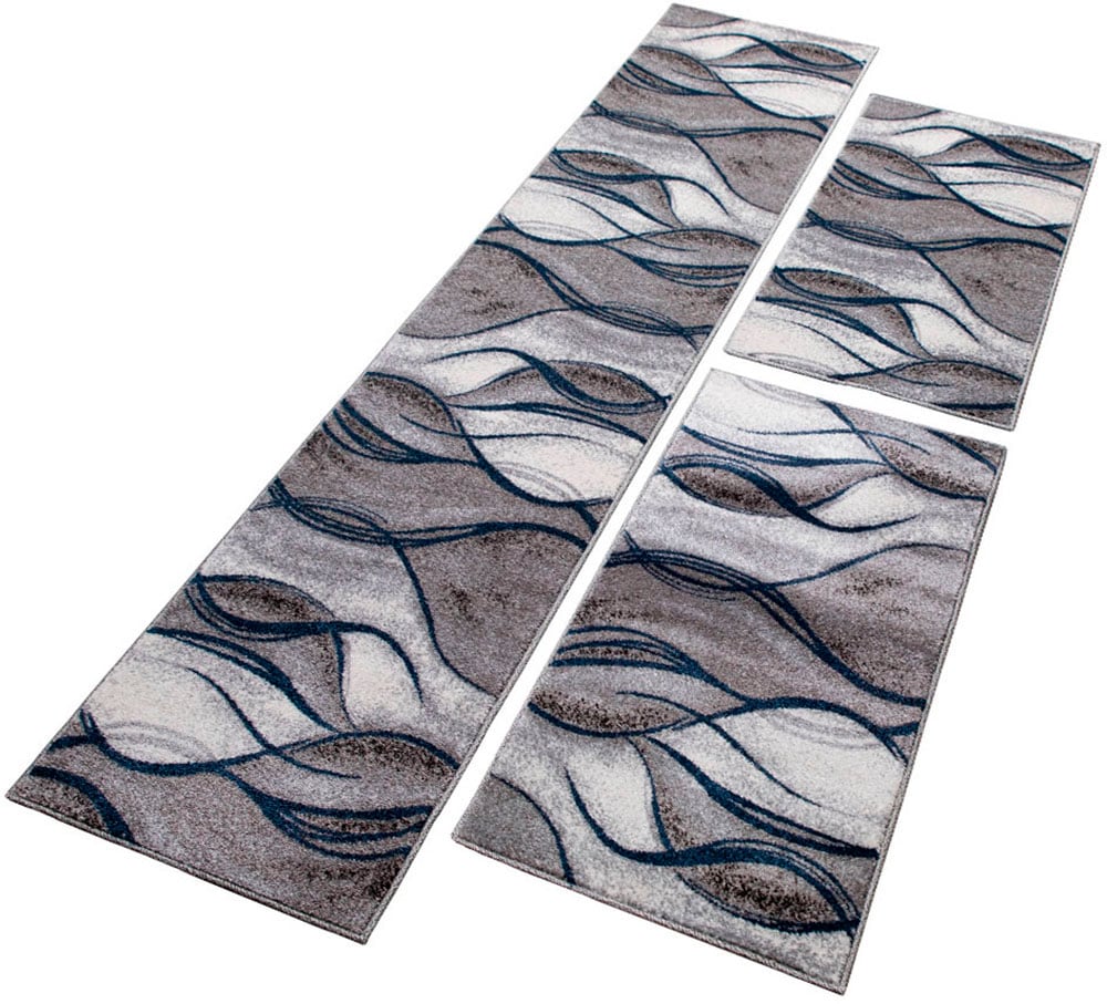my home Bettumrandung »Tritom« Höhe 9 mm 3 Stk. tlg. mit besonders weichem Flor, Kurzflor, modernes Wellen Muster
