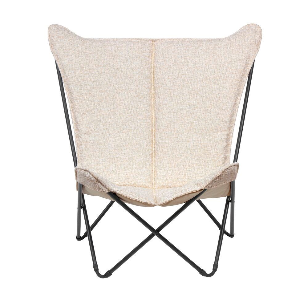 Gepolsterter Breiter Butterfly Chair Sphinx Niksen Creme