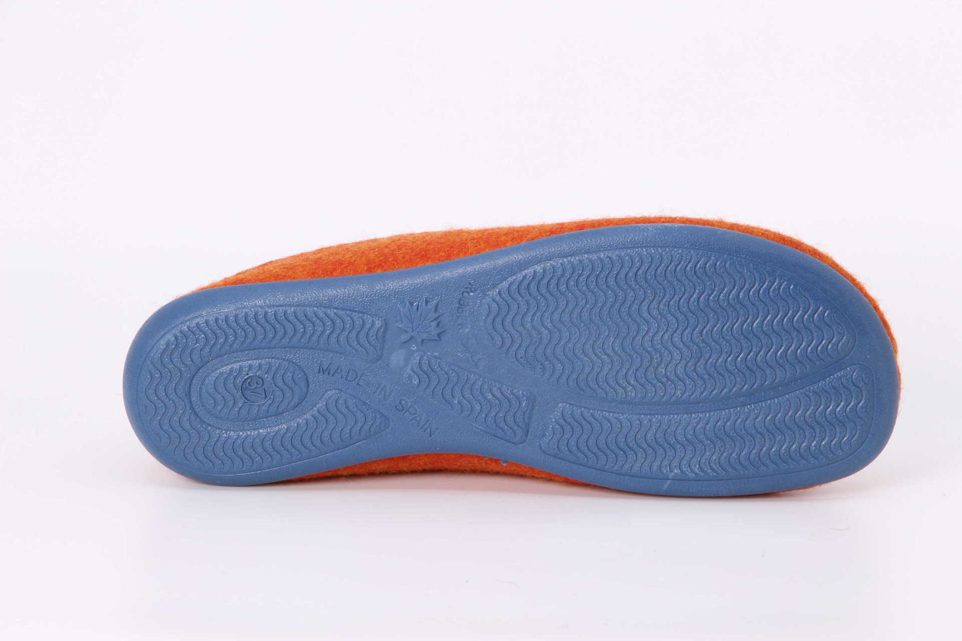 Wool Slip-On orange / petrol