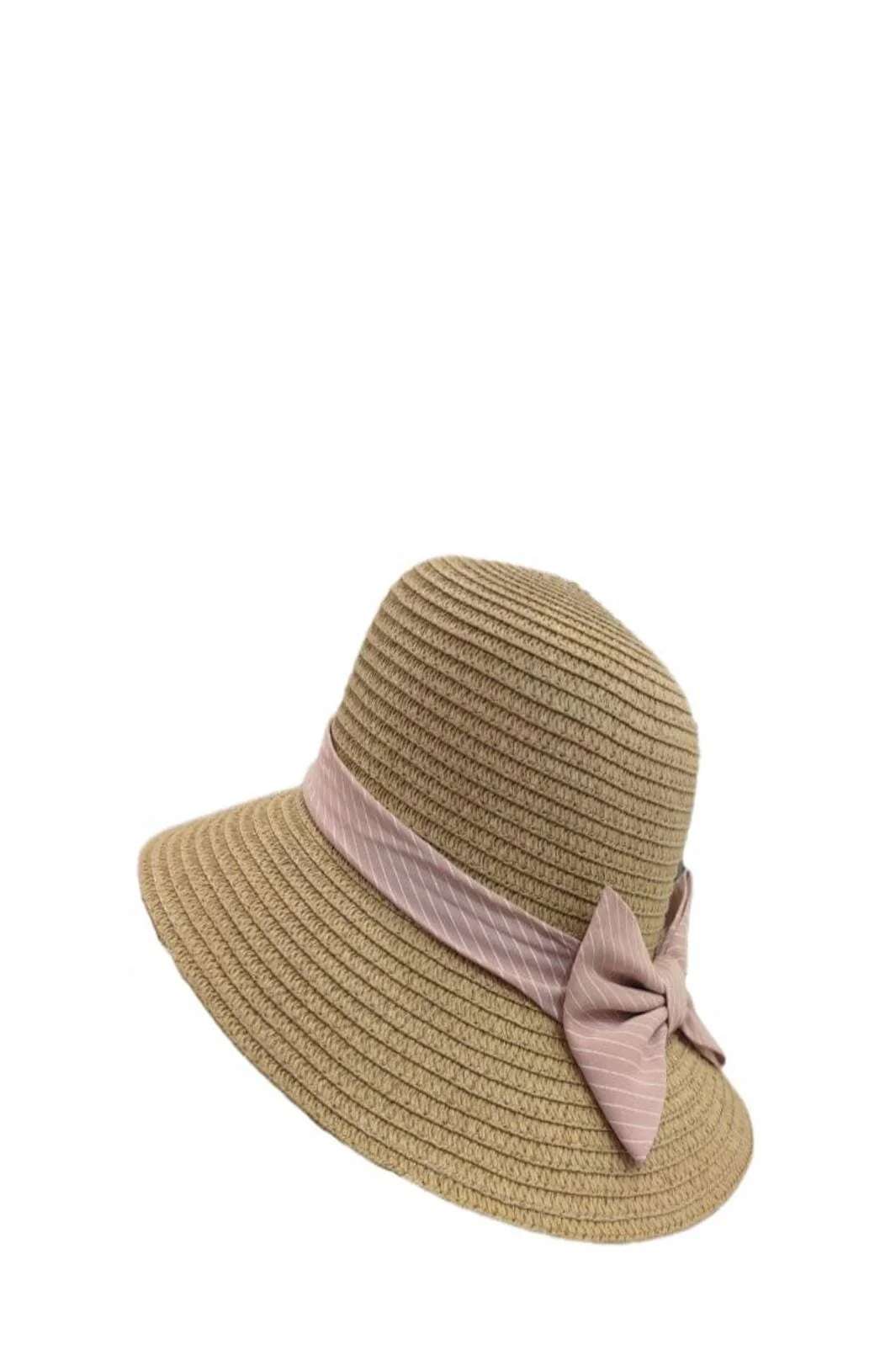 Anobel Copenhagen Straw Hat With Striped Bow Tie 3cp2085