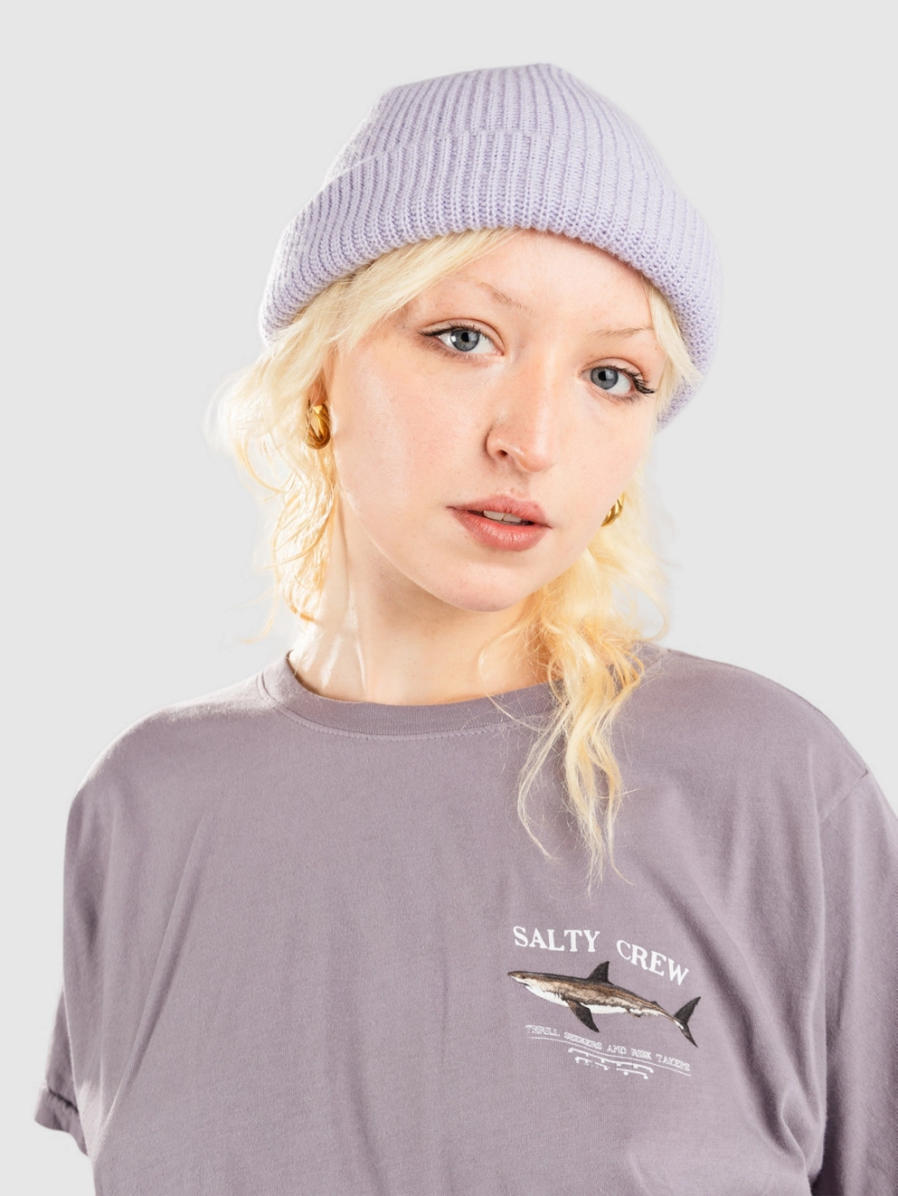 Salty Crew Bruce Boyfriend T-Shirt lavender stone