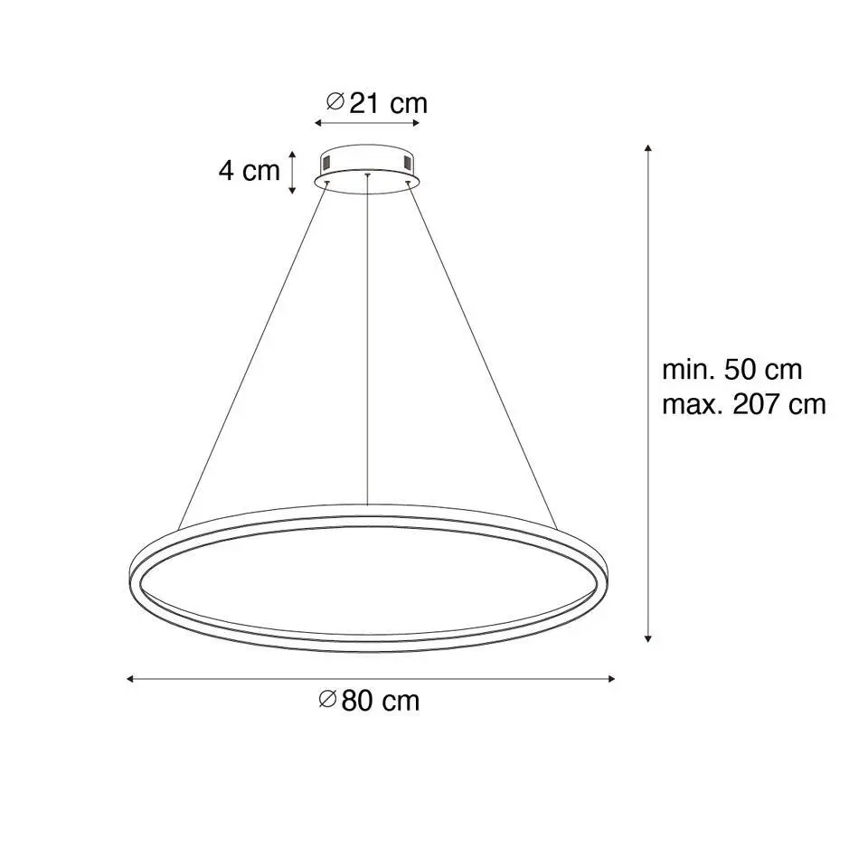 Qazqa professional hanglampen girello goudkleurig geïntegreerde led