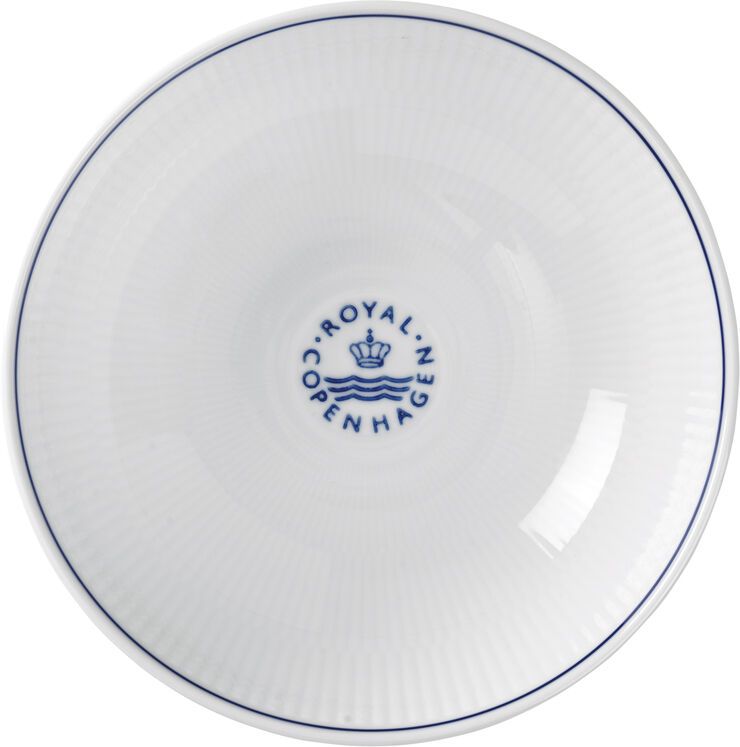 Royal Copenhagen Blueline skål 17 cm Hvid