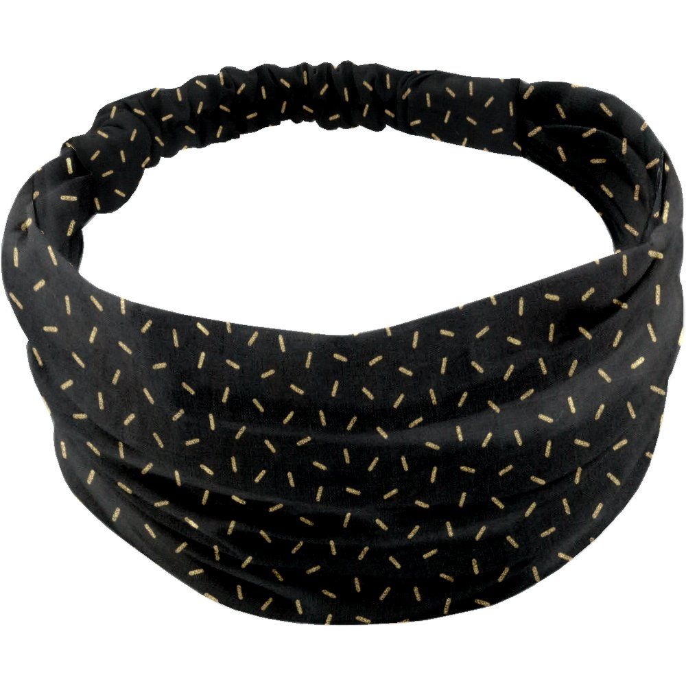 Bandeau Fichu Bébé Paille Dorée Noir