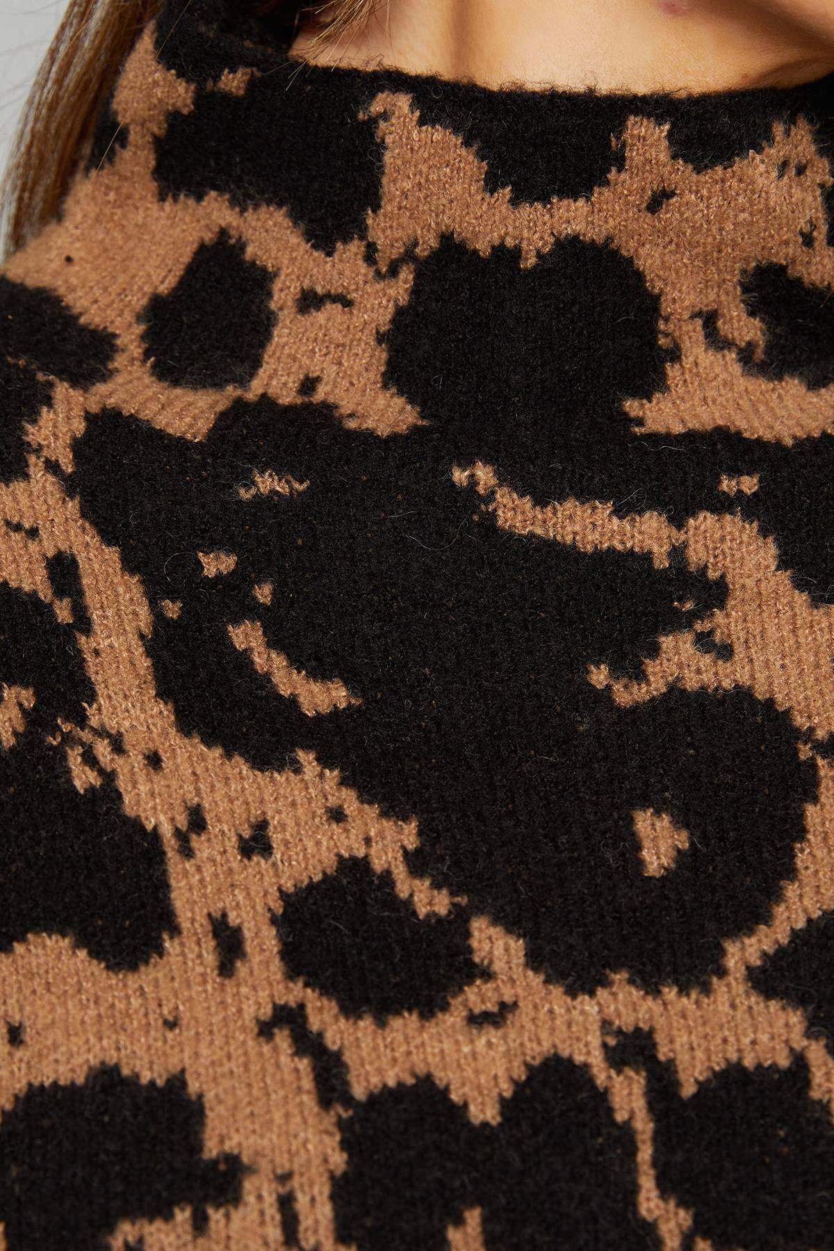 Wallis synthétiquell Jacquard Léopard Oversize Coordonné
