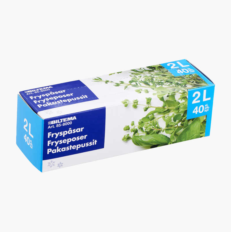Fryseposer, 2 liter, 40-pk.