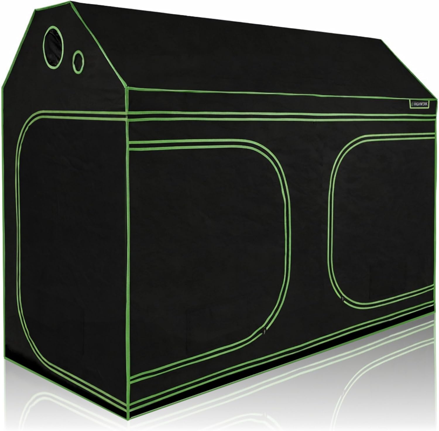 HIGHWERK Growzelt 240 x 120 x 200 cm | MyHomeGrow Grow Tent, Grau | Indoor Grow Tent für Pflanzenzucht | Growbox, Homegrow, Growschrank | Zuchtzelt, Pflanzenzelt, Anzuchtzelt, Gewächshaus