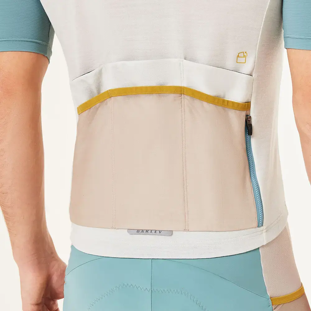 Oakley Off Grid 2.0 Gravel Fietsshirt Korte Mouwen Lichtblauw/Grijs Heren