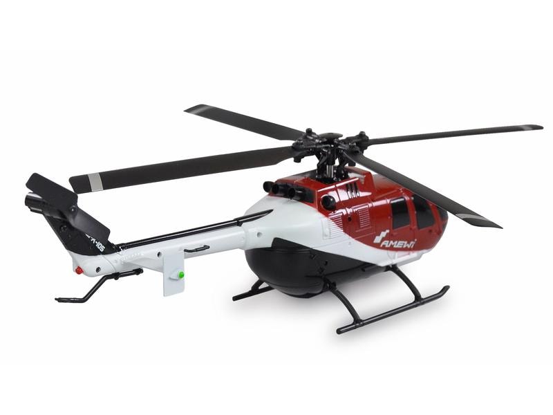 Amewi Helikopter AFX-105 X Rot, 4-Kanal RTF Bo 105 Single-Rotor Heli für Einsteiger
