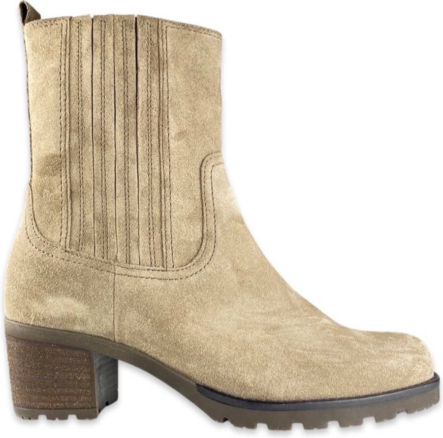 GABOR Enkelboots Dames 801.4 Maat: 37 Materiaal: Suède Kleur: Beige