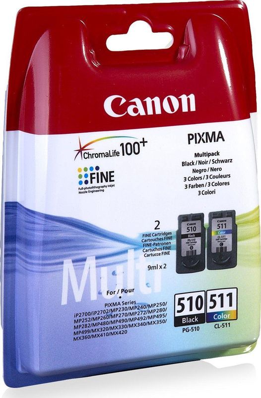 Canon - PG-510/CL-511 - Inktcartridges - Zwart/Kleur
