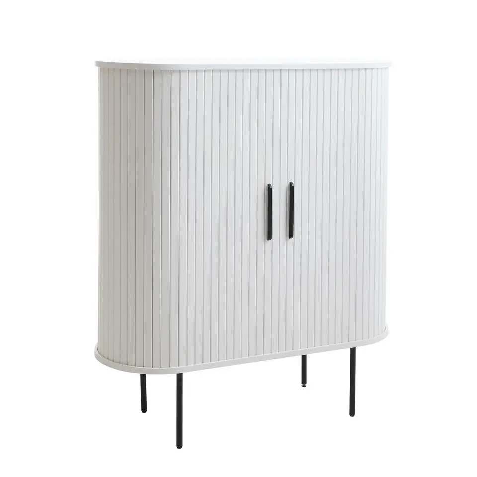 Kast Metaal Eikenhout Wit - 100x40x118cm - Nola