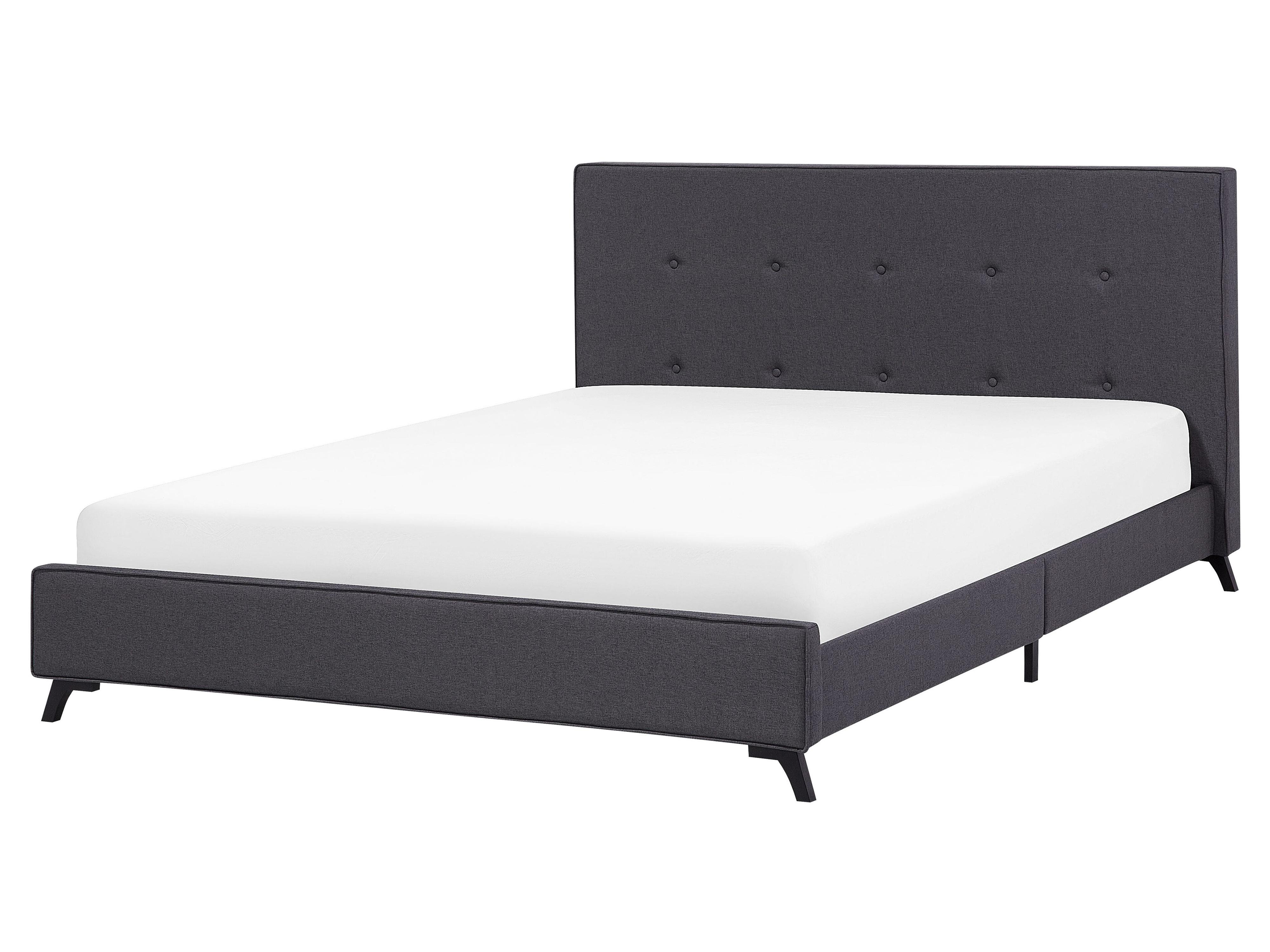Bed Stof AMBASSADOR 160 x 200 cm Donkergrijs