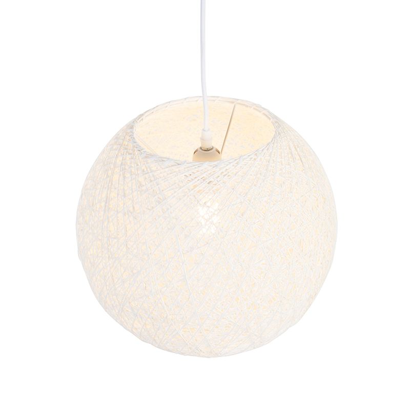 Landelijke hanglamp wit bol 35cm - Corda