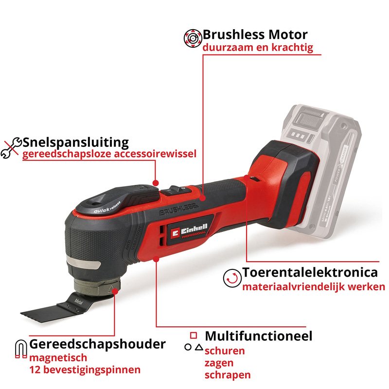 Einhell TP-MG 18 Li BL accu multitool (body) 18V Li-ion