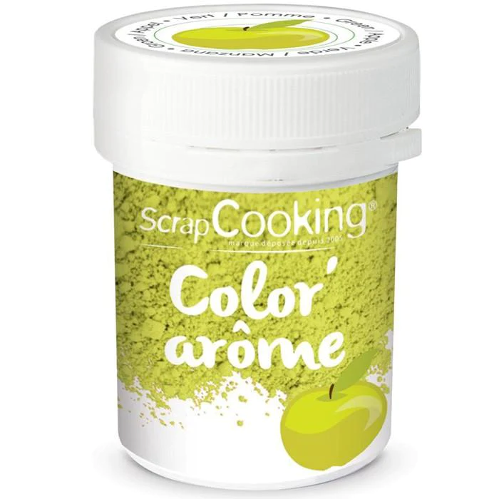 Colorant alimentaire vert - arôme pomme 10 g Scrapcooking