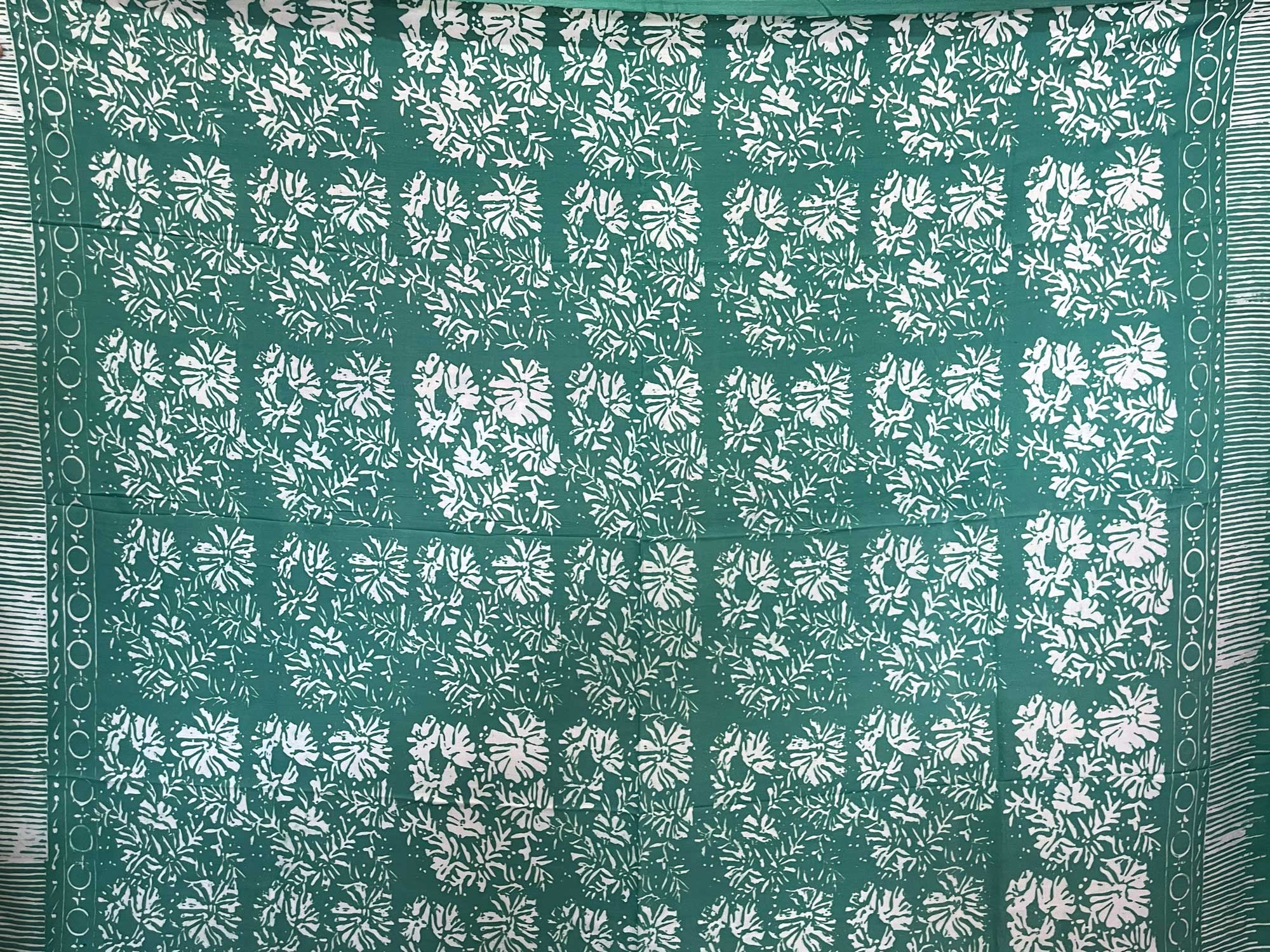 Sarong mit Kokosnuss-Schnalle, grün, weiß, L 115 cm, B 225 cm günstig bestellen