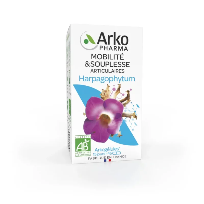 Arkogélules Harpagophytum Bio Mobilité et Souplesse Articulaires - 45 Gélules