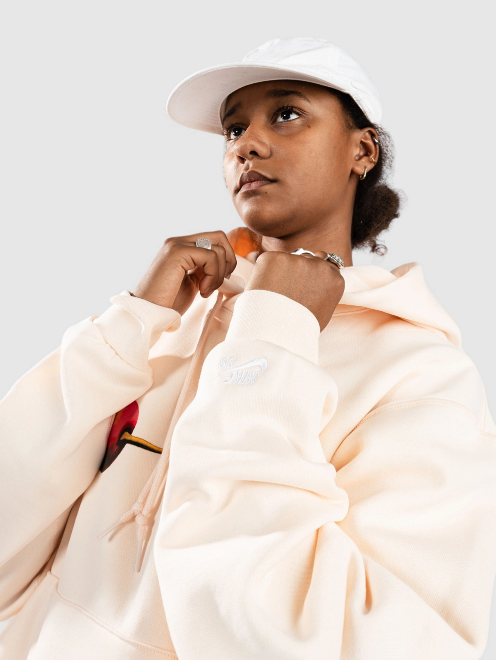 Nike Sb Fleece Cherry Hoodie guava ice/white