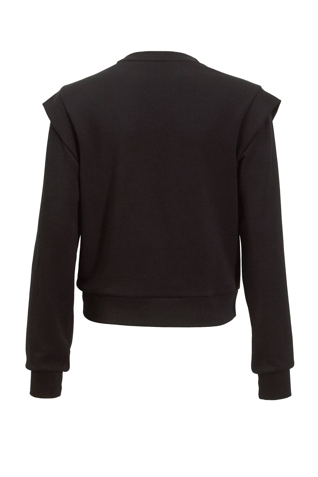 Coolcat Sweater Topaz met Schouder Detail Zwart