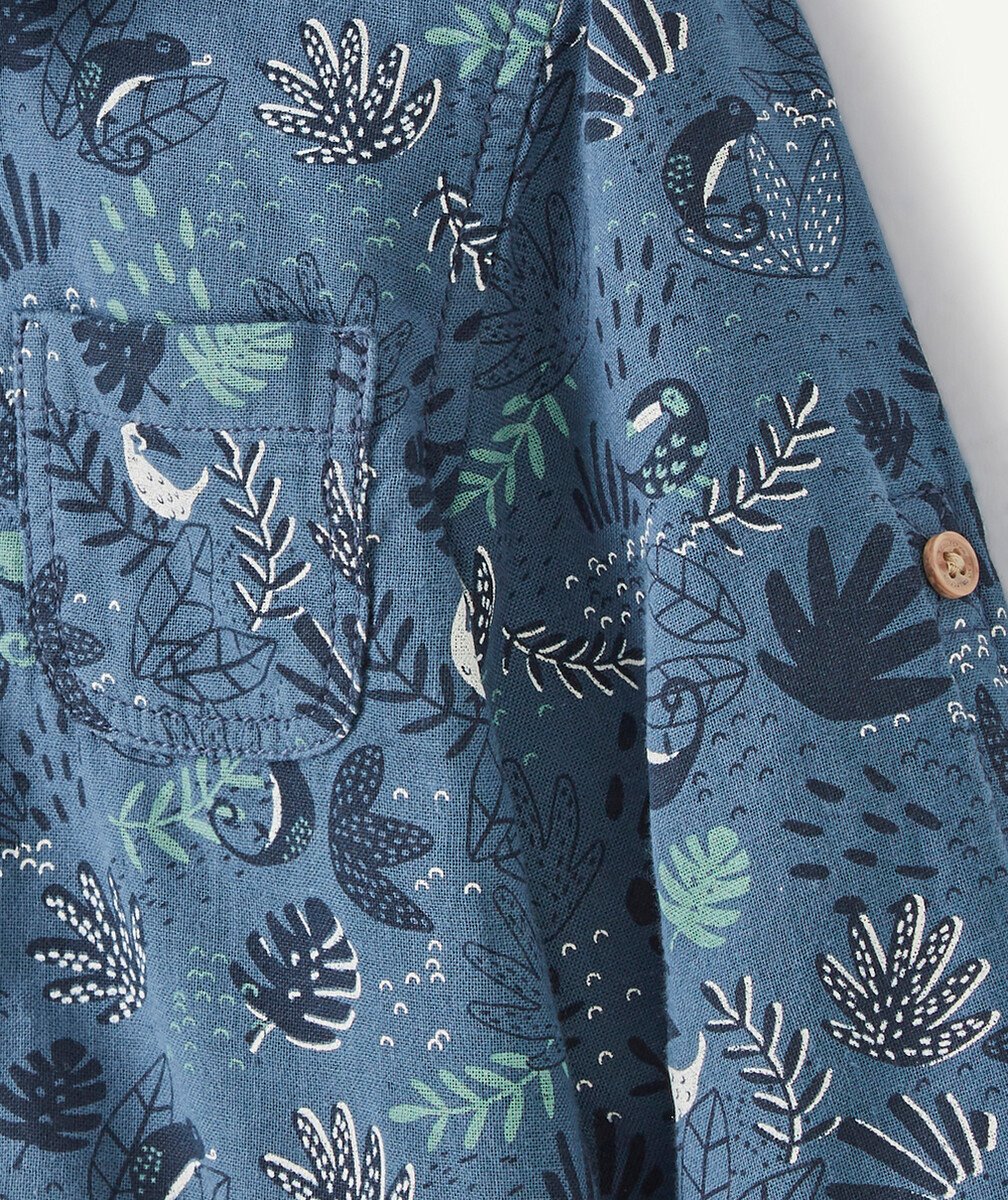 LA CHEMISE BLEUE AVEC ANIMATION CAMÉLÉONS