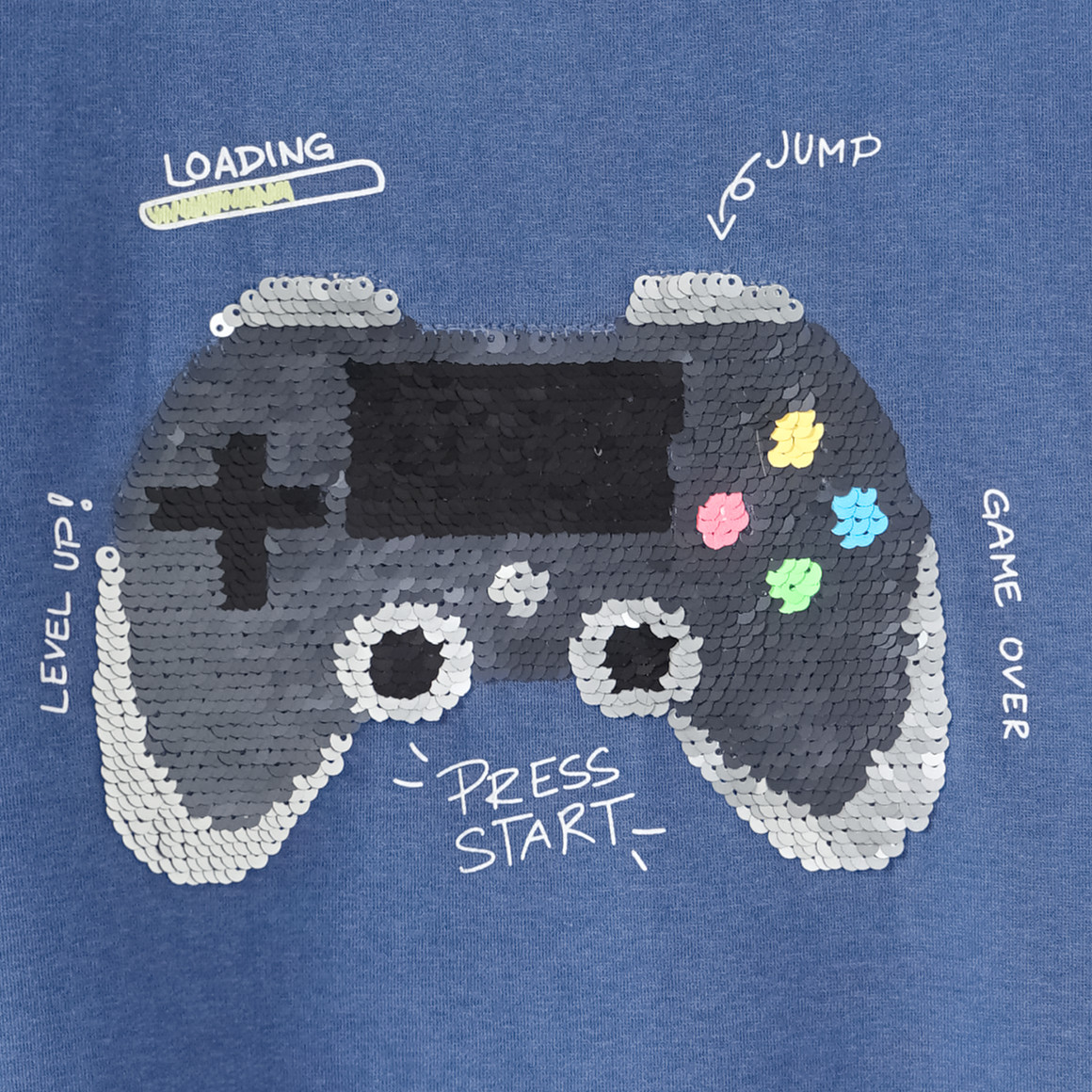 Topolino Jungen Sweatshirt mit Wendepailletten hellblau