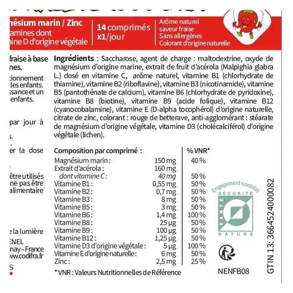 Codifra Normalite 1000 Multivitaminas e Nutrição Infantil 14 comprimidos