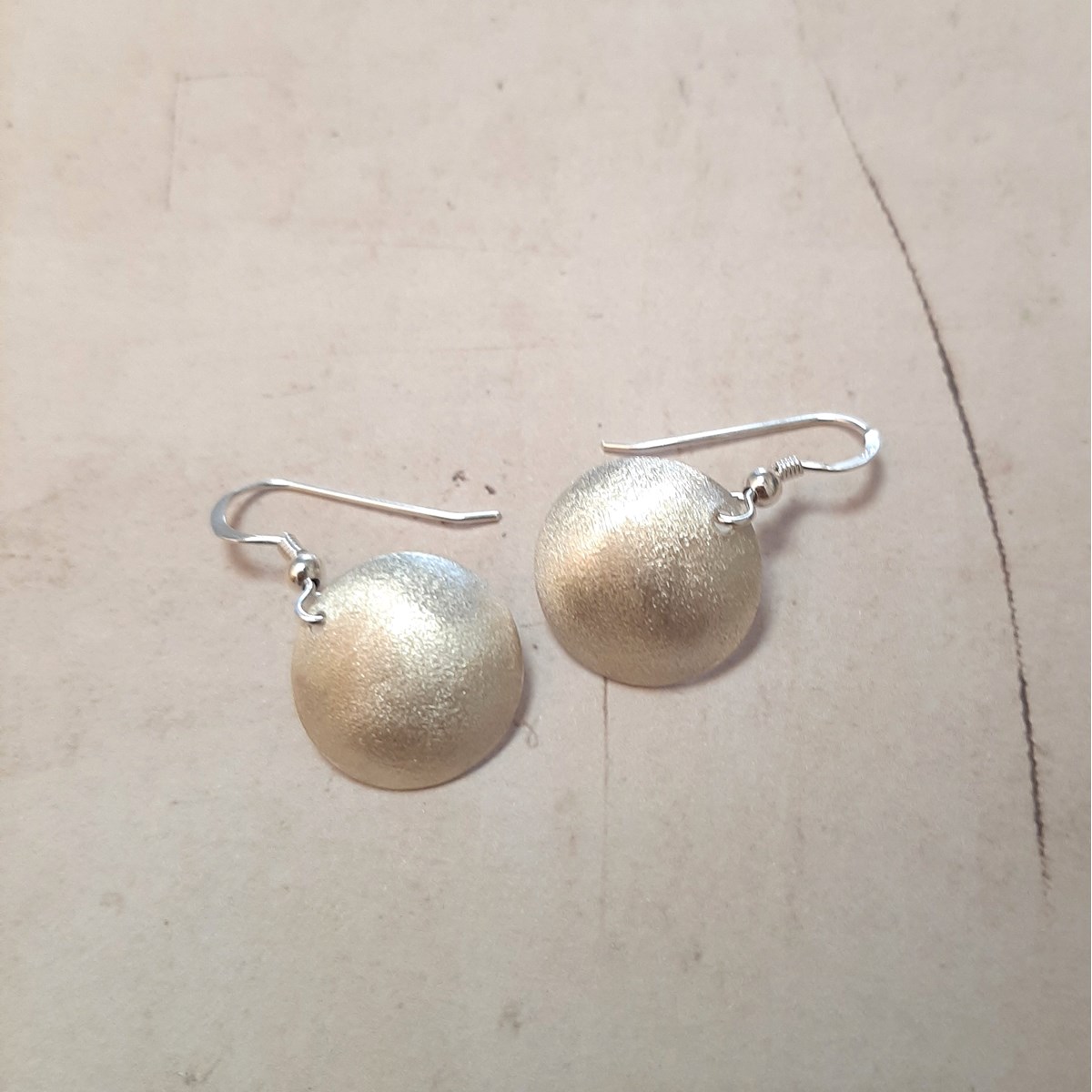 Boucles D'Oreilles en Argent Massif Sablé