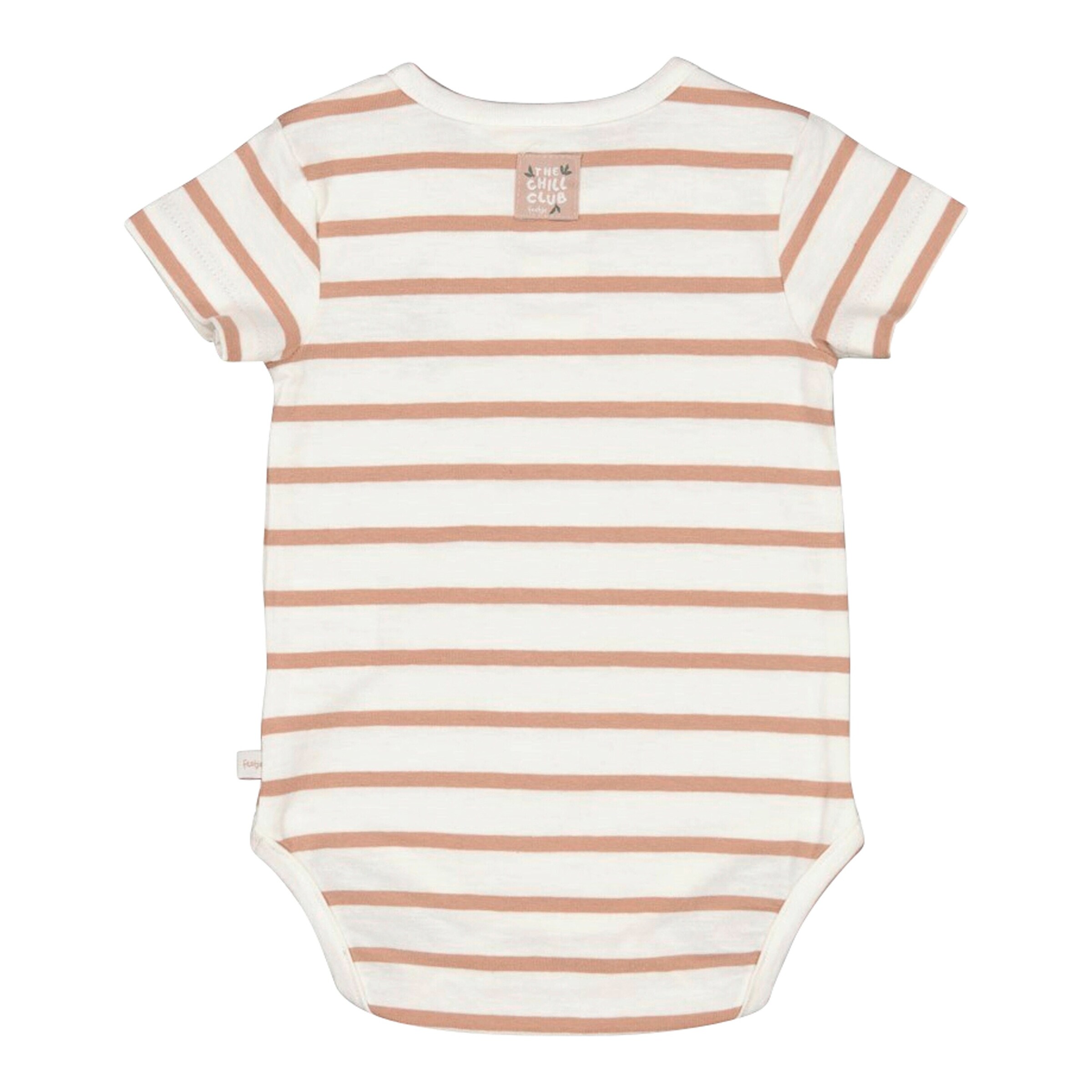 Feetje Henley-Body kurzarm Ringel natur/braun