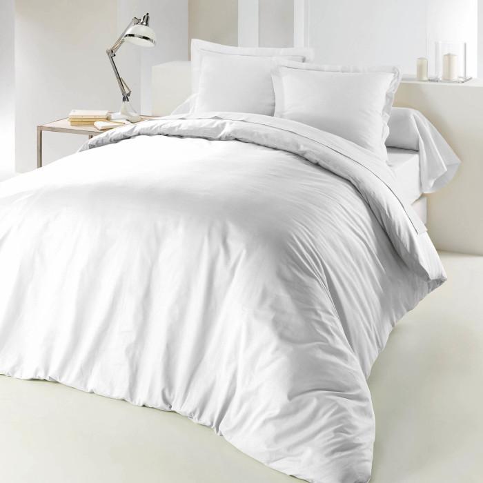 HOUSSE DE COUETTE 2 PERSONNES 240X220CM LINA BLANCHE