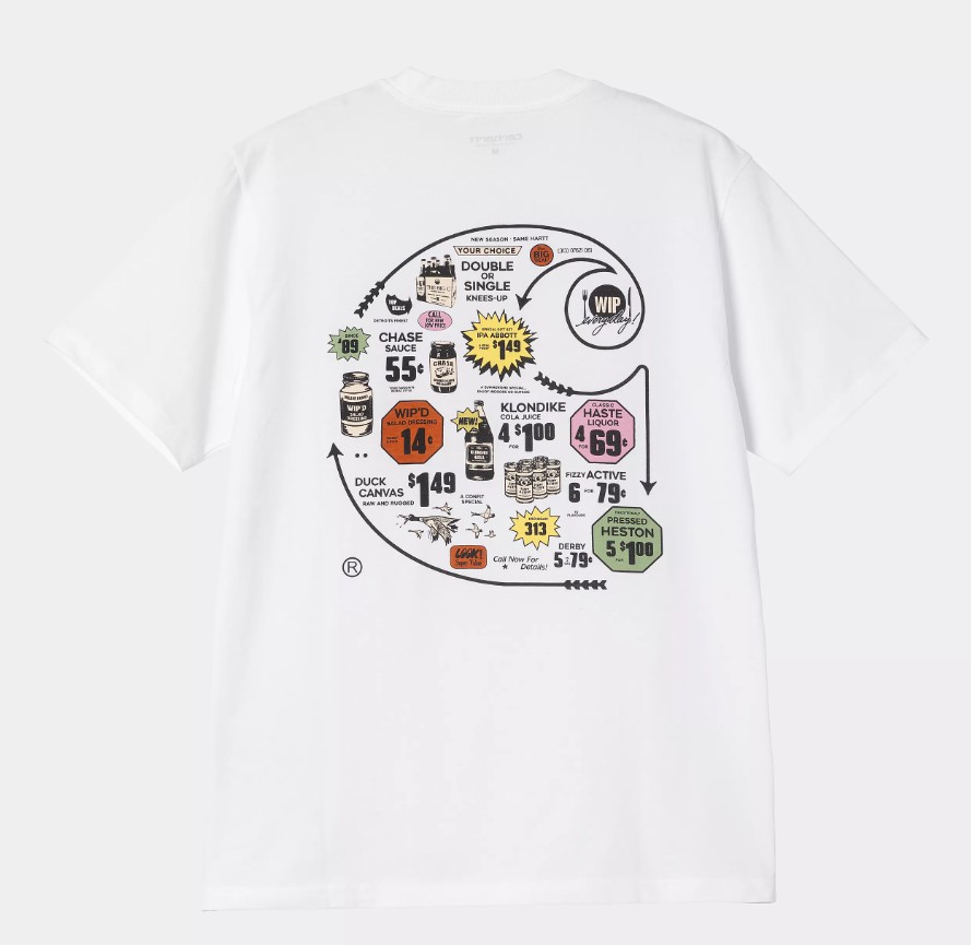 Carhartt WIP SS Catalogue C Logo T-Shirt White