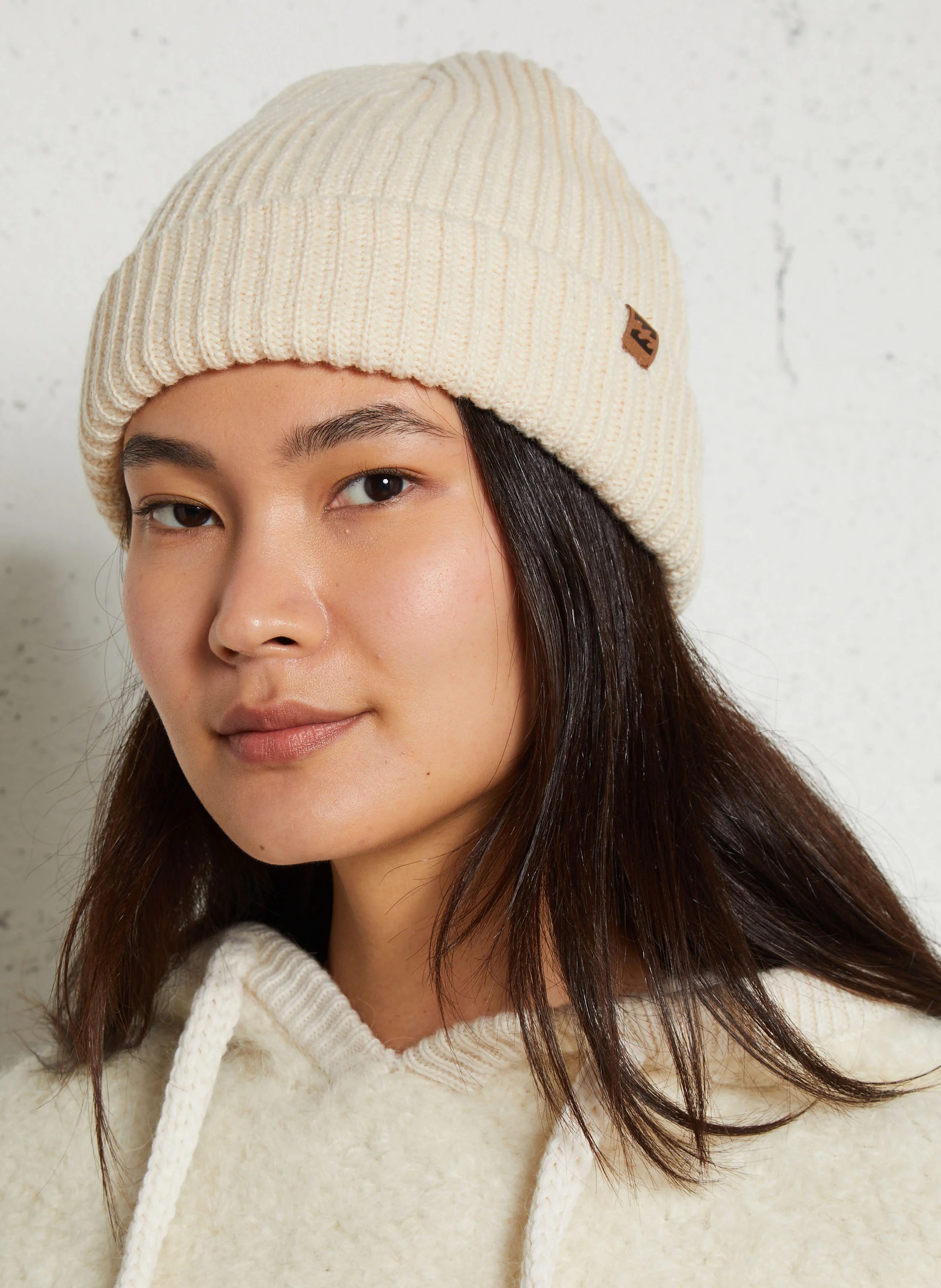 ALTA - Bonnet en maille côtelée | Beige