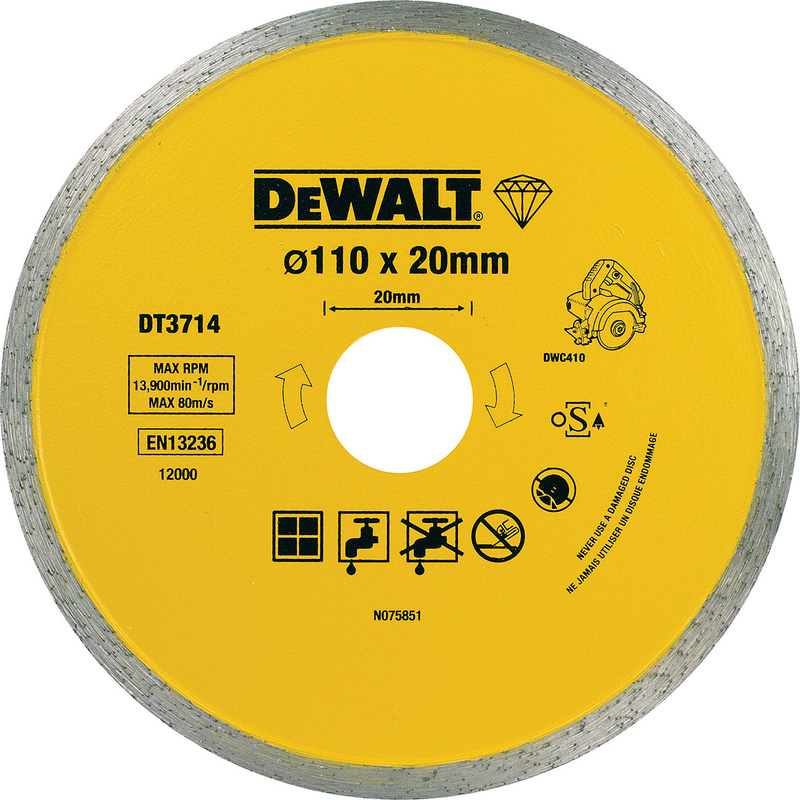 DeWALT Diamantblad voor tegels,  (DWC410) Ø110x20mm