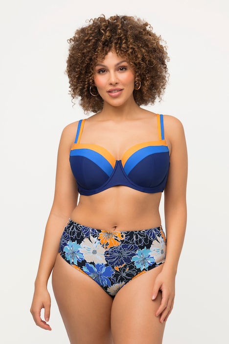 Bikini, Blüten, Softcups, Bügel, Cup D, Doppelträger