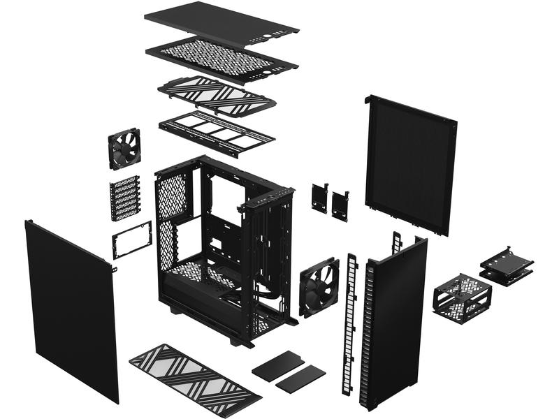 Fractal Design PC-Gehäuse Define 7 Compact Schwarz Kompaktes Mid-Tower für ATX-Motherboards