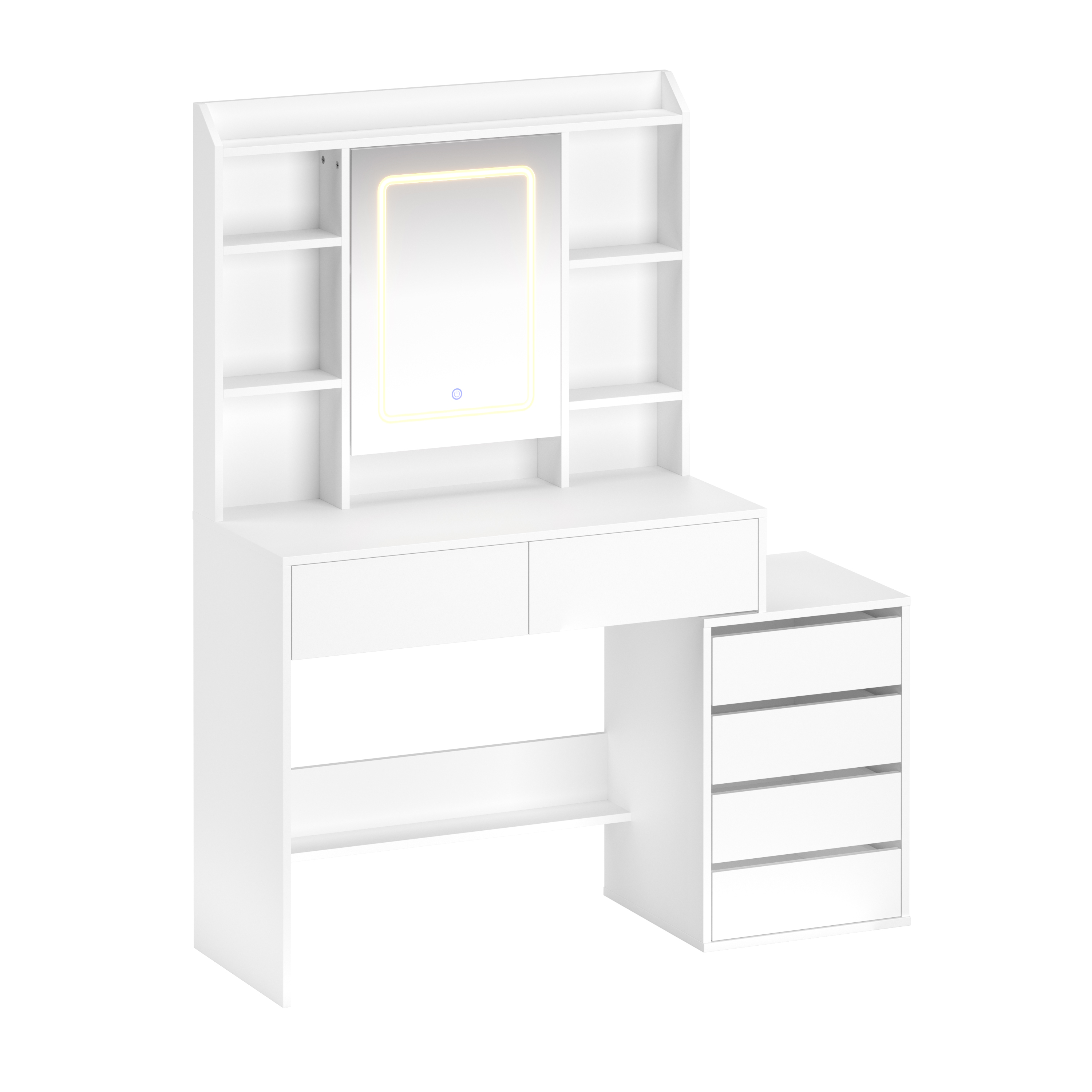 Schminktisch mit Licht MELIA weiss