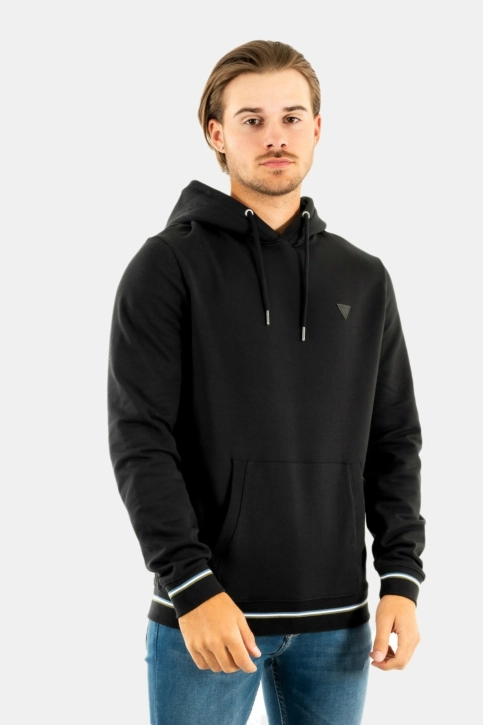 sweat guess jeans christian hoodie fleece noir