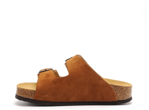 Plakton mules et sabots plats femme cp beta marron