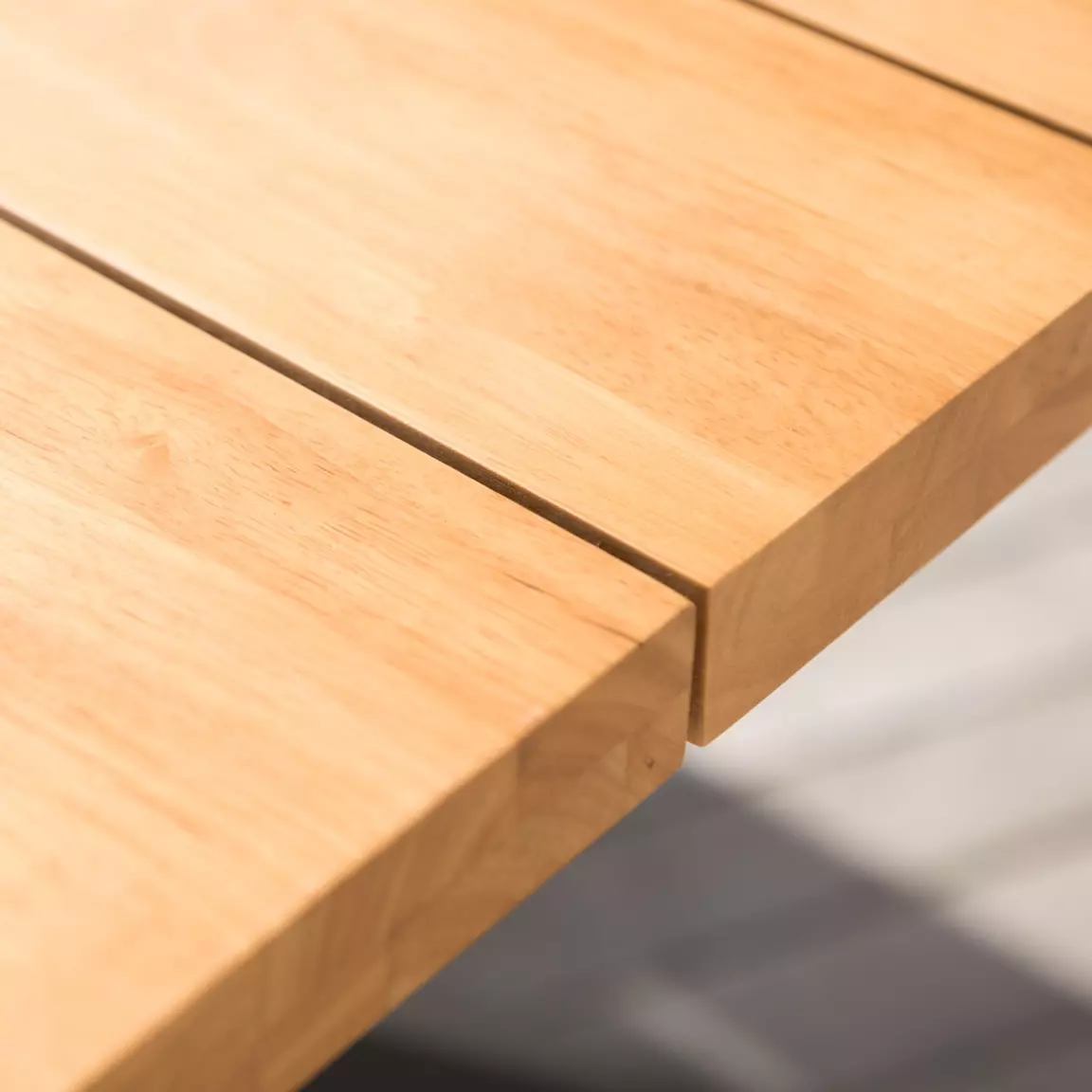 Table de jardin en aluminium et bois teck 8 places (200 x 100 cm) Bali Blanc