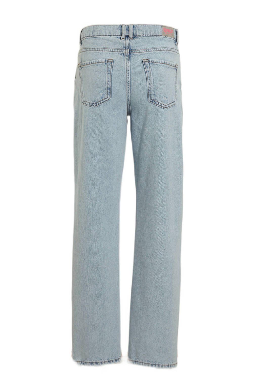 ONLY loose fit jeans KOGDAD met slijtage light blue denim